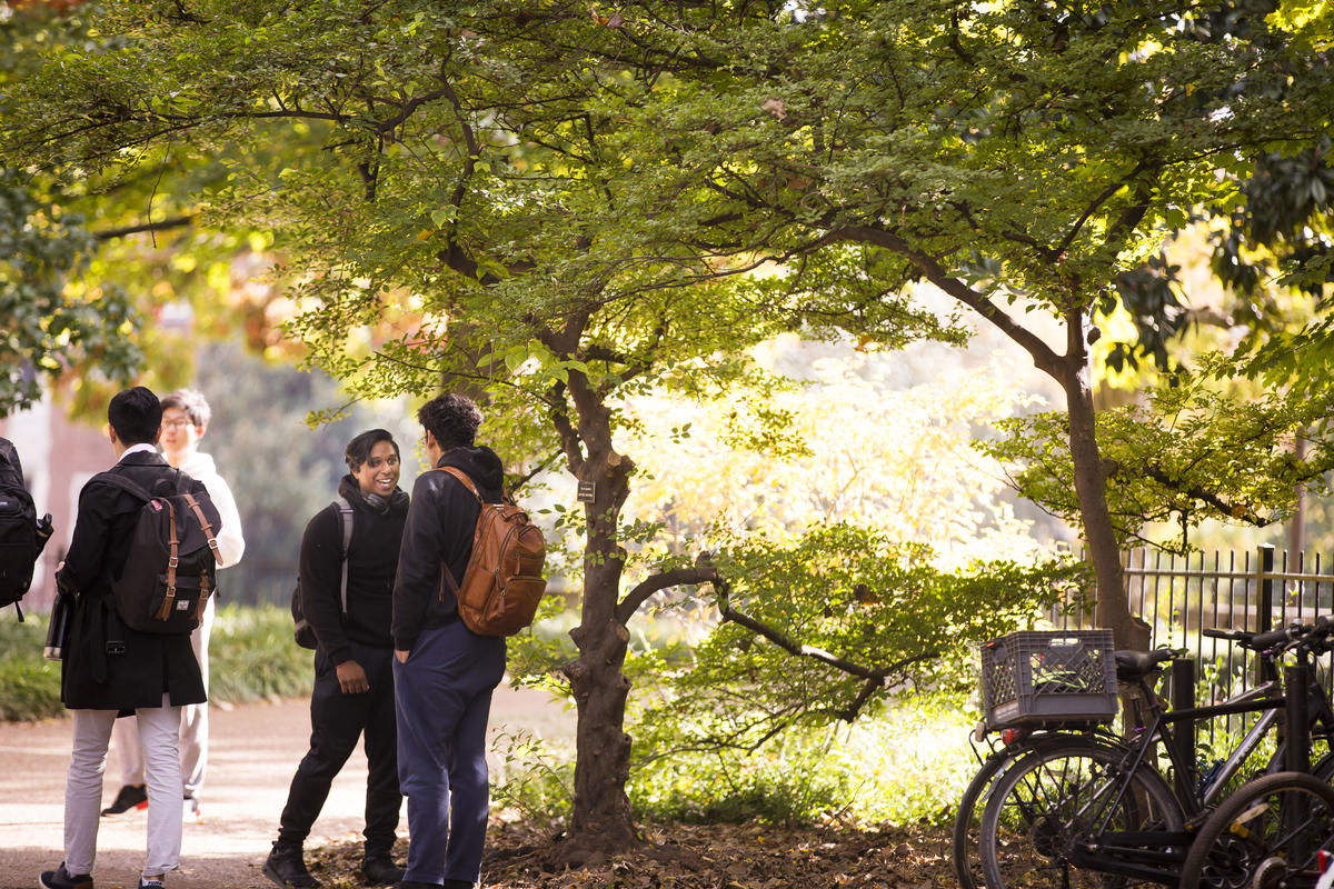 Students on campus